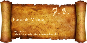 Fucsek Vince névjegykártya